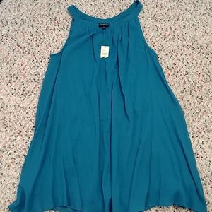 Lane Bryant 18-20 Teal Crepe Dress/Cover-Up